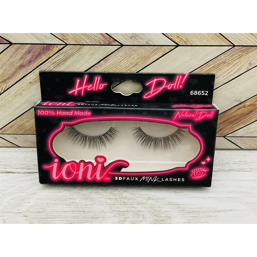 IONI 3D Faux Mink False Eyelashes Natural Doll Wispy Strip Lashes 68652 New